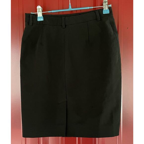 Theory Skirt Black Lightweight Suiting Mini Lightweight Womens Sz 2 Petite - Picture 2 of 7